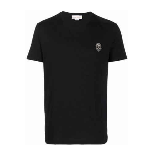 Alexander McQueen 亞歷山大·麥昆 男士 服裝  圓領骷髏頭圓領短袖棉質T恤 男士短袖T系