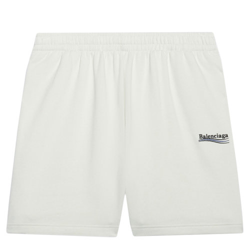 Balenciaga/巴黎世家 21年秋冬新款 Political Campaign系列 男士白色棉質短褲641608TKVI99084