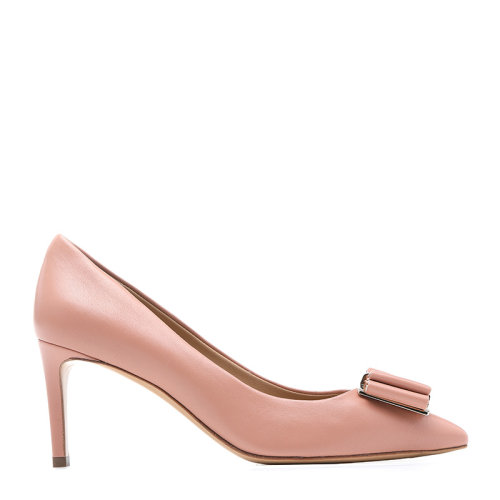 Salvatore Ferragamo/菲拉格慕21新品蝴蝶結牛皮革女士高跟鞋ZERI70