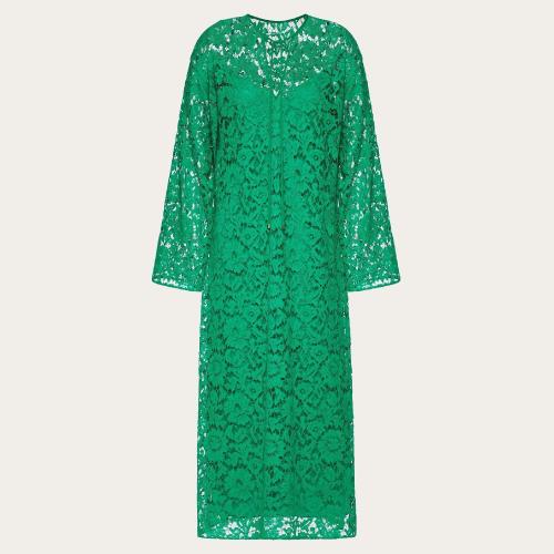  VALENTINO華倫天奴 22年秋冬 女士 連衣裙 ROBE CAFTAN EN DENTELLE LOURDE 1B3VAZY51ECZ42