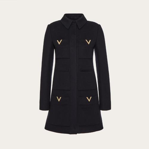  VALENTINO華倫天奴 22年秋冬 女士 連衣裙 MANTEAU EN COMPACT DRAP 1B3CA6A06JA598