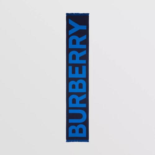  BURBERRY 22年秋冬 女士 徽標羊毛提花圍巾 80598921