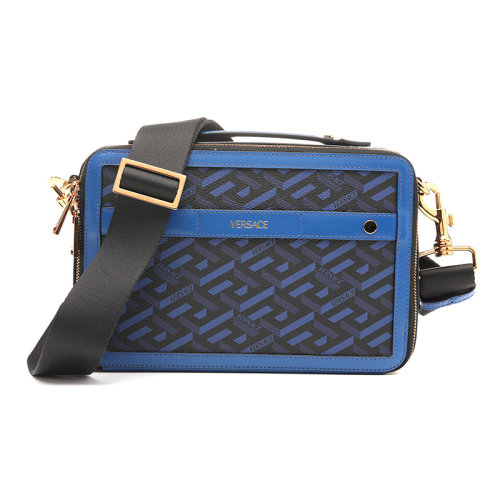 VERSACE/范思哲【22年新款】logo徽標(biāo)男士單肩包斜挎包小方包100691A044