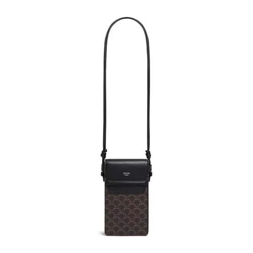 CELINE/賽琳  新款男士老花徽標(biāo)手機(jī)斜挎包10G332CQD38SI【主推】