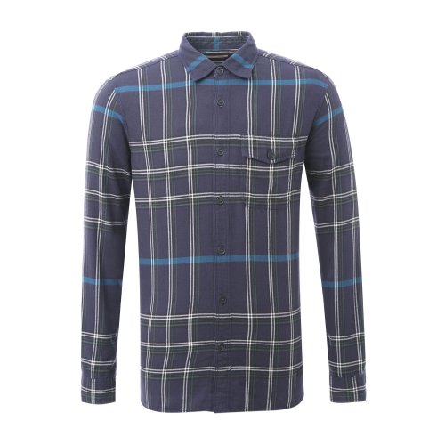 BURBERRY/博柏利  純棉翻領(lǐng)格紋男士長袖襯衫 長袖T恤 上裝 瑕疵特賣 博柏利t恤 t恤男