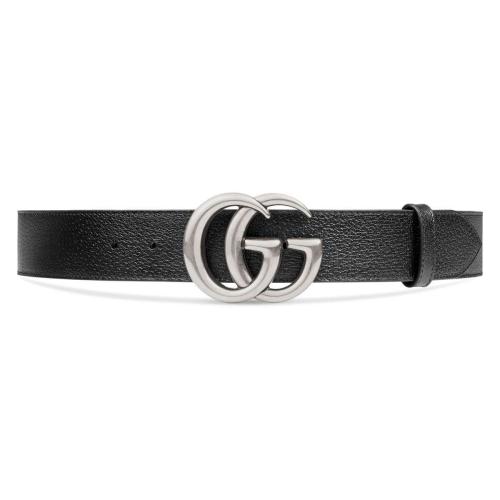  GUCCI古馳 22年秋冬 男士 雙G帶扣皮革腰帶 406831 DJ20N 1000