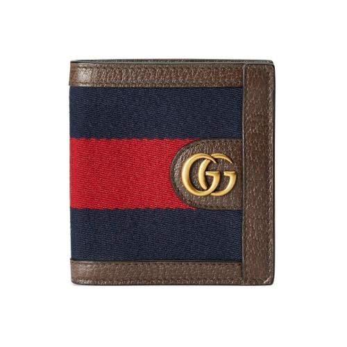  GUCCI古馳 22年秋冬 男士 飾雙G織帶錢包 722929 HE2VT 8450