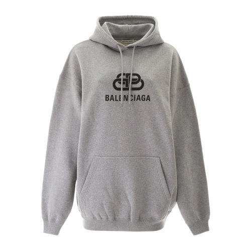 Balenciaga 巴黎世家 20春夏 女裝 服飾 淺灰色連帽棉質字母印花 女衛衣 578135
