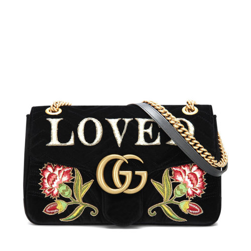 GUCCI/古馳  古琦女包 女士黑色單肩斜跨包 443496 K4DLT 1093 HKY0011N