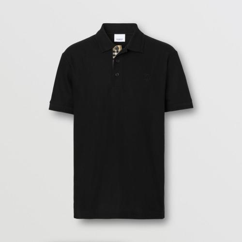  BURBERRY 22年秋冬 男士 專屬標識裝飾珠地網眼布棉質 Polo 衫 80552281