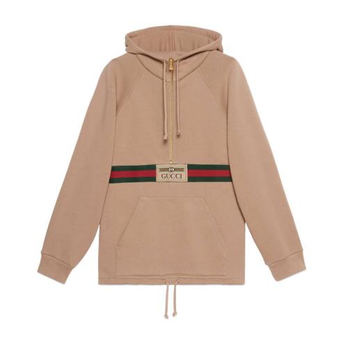  GUCCI古馳 22年秋冬 女士 飾織帶和Gucci標簽衛衣 644656 XJC3W 2603