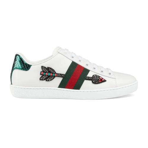 GUCCI古馳 22年秋冬 女士 Ace系列女士刺繡運動鞋 454551 02JP0 9064