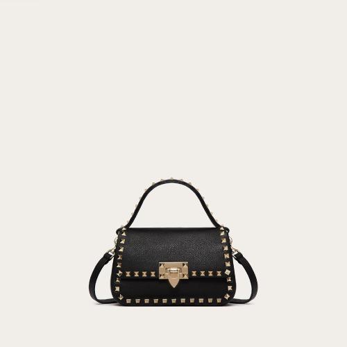  VALENTINO華倫天奴 22年秋冬 女士 單肩包 Petit sac a main Rockstud en veau graine 1W2B0I5