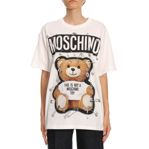 MOSCHINO/莫斯奇諾 女裝 服裝 棉質小熊logo印花 女士短袖T恤