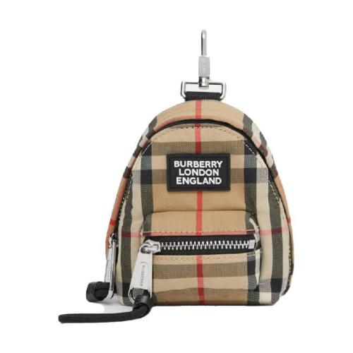 BURBERRY 22年秋冬 男士 Vintage 格紋雙肩包吊飾 80310611 預定商品1-3周發貨