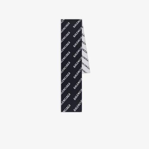  BALENCIAGA巴黎世家 22年春夏 女士 圍巾 Womens Allover Logo Scarf  in Black 633719T156710