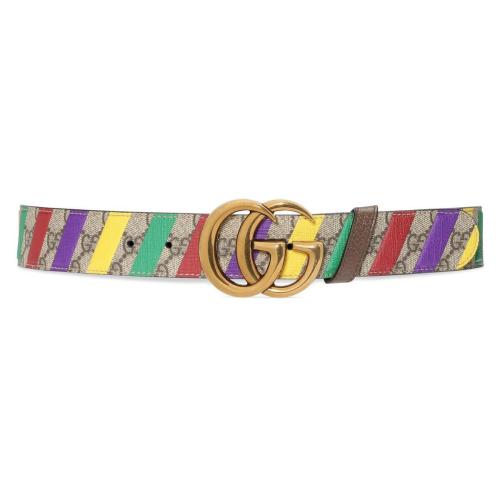  GUCCI古馳 22年秋冬 男士 雙G條紋腰帶 709985 FAAKN 8542