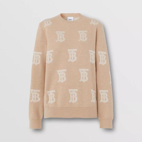  BURBERRY 22年秋冬 女士 專屬標(biāo)識設(shè)計絲毛混紡提花毛衣 80524051