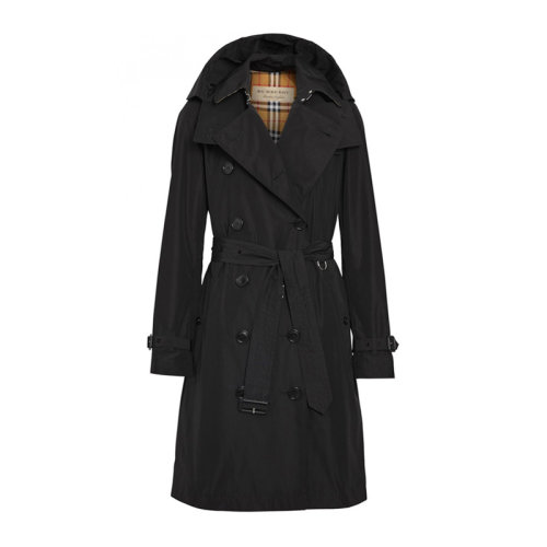 BURBERRY/博柏利 女士黑色滌綸長款風衣 8033520