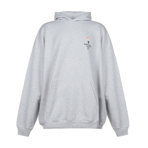 Balenciaga/巴黎世家  男裝 字母LOGO 男士灰色棉質時尚連帽秋冬衛衣 620973TIV45 1167
