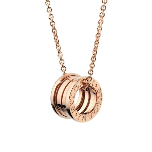 BVLGARI/寶格麗 B.zero1系列18K金玫瑰金 彈簧項鏈 335924