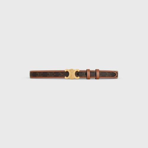  CELINE賽琳思琳 22年秋冬 女士 腰帶 CEINTURE TRIOMPHE， MOYEN MODELE A_VEC BORDURES TOILE