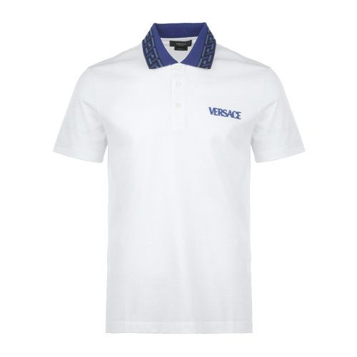 VERSACE/范思哲22春夏刺繡徽標男士T恤男士短POLO衫10025451A01875