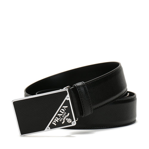 PRADA/普拉達(dá) 男士皮革板扣式皮帶腰帶 2CM206 053