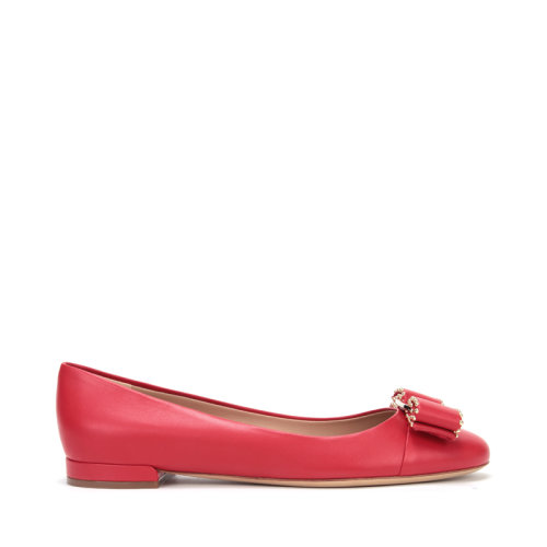 Salvatore Ferragamo/菲拉格慕 女士羊皮革蝴蝶結平底鞋 0692153