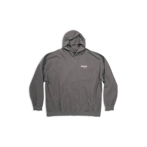  BALENCIAGA巴黎世家 22年秋冬 男士 衛衣 Mens Political Campaign Hoodie Large Fit in Grey