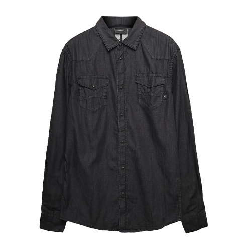 Emporio Armani/安普里奧阿瑪尼灰色男士長袖襯衫