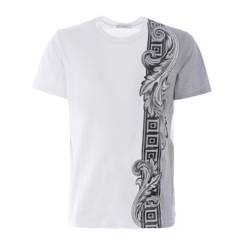 VERSACE JEANS/范思哲牛仔 男士純色棉質經典巴洛克印花裝飾圓領短袖上衣T恤 V800683-VJ00383 多色可選