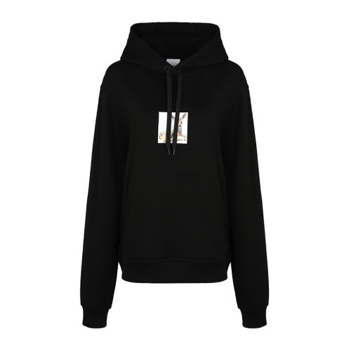 BURBERRY/博柏利女裝棉質抽繩式連帽套頭衫梅花鹿印花女衛衣 8024655