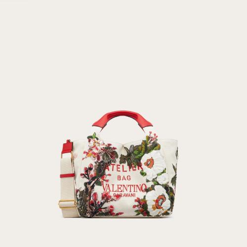  VALENTINO華倫天奴 22年秋冬 女士 單肩包 CABAS MOYEN EN TOILE ATELIER BAG VALENTINO GARA_