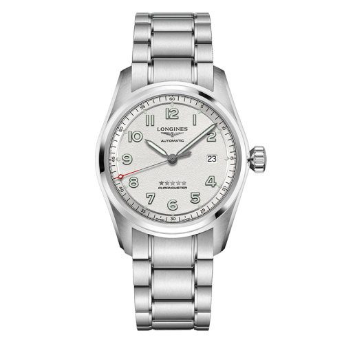 LONGINES/浪琴 先行者系列 男士銀色自動機械精鋼表殼和表帶腕表40毫米L3.810.4.73.6