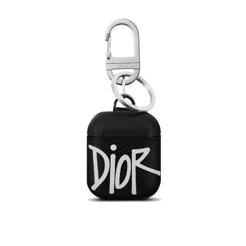  DIOR/迪奧 男士 黑色粒面牛皮革 鑰匙扣 2PUKH190YZSH10E