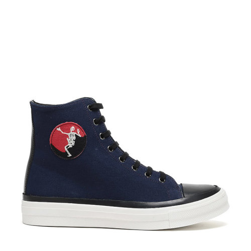 AlexanderMcQueen/亞歷山大麥昆 男士織物配皮高幫休閑運動鞋 505140 W4H53