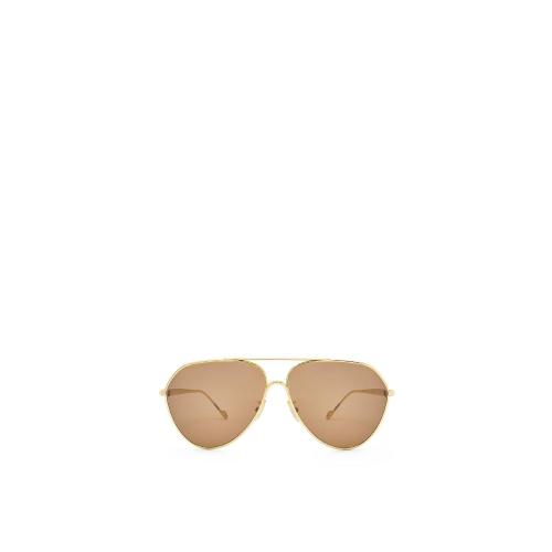  LOEWE羅意威 22年秋冬 女士 太陽眼鏡 Pilot sunglasses in metal G832445X01-2951 預定商品1-3周發貨