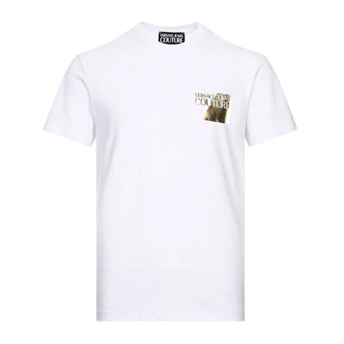 VERSACE JEANS/范思哲牛仔 男士純色棉質經典字母徽標印花裝飾圓領短袖T恤 B3GVB7TS-30319 多色可選