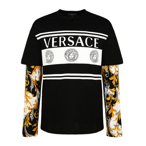 VERSACE/范思哲 時尚潮流男士T恤男士長袖T恤A86389A236035