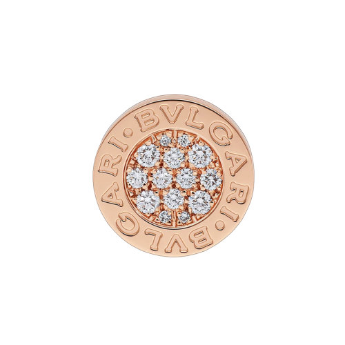 BVLGARI/寶格麗 BVLGARI BVLGARI系列 18K金玫瑰金鑲有鉆石單只耳環 354731