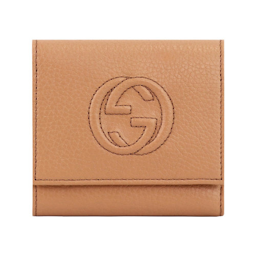 GUCCI/古馳 女士純色皮革短款折疊錢包錢夾 598207-A7M0G 多色可選