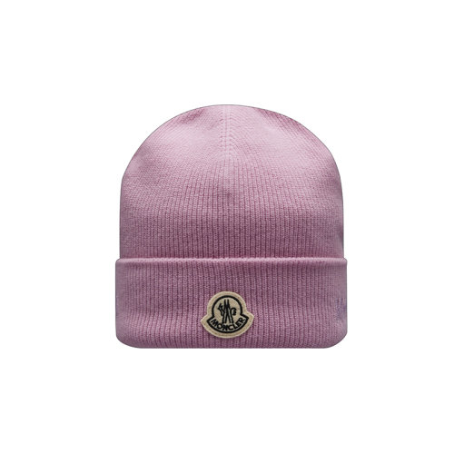 Moncler/蒙克萊 22年秋冬新款 Maya 70系列FRGMT藤原浩特別款 男女同款粉紅色純羊毛便帽毛線帽H209U3B00002M1115502