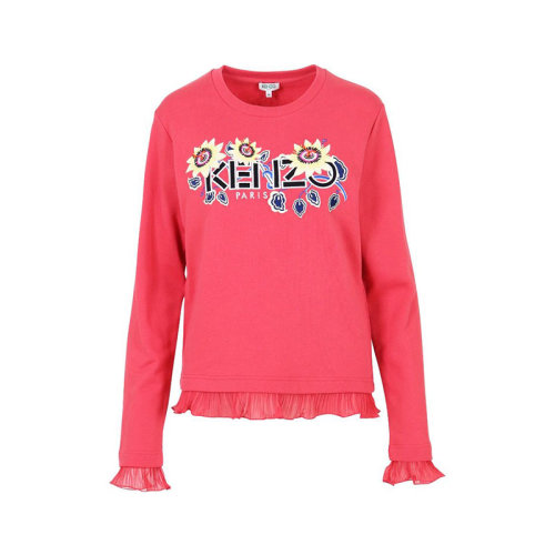 KENZO/高田賢三  凱卓女裝 花卉圖案 品牌字母LOGO 女士棉質(zhì)時尚圓領(lǐng)秋冬衛(wèi)衣 F962SW711962.27