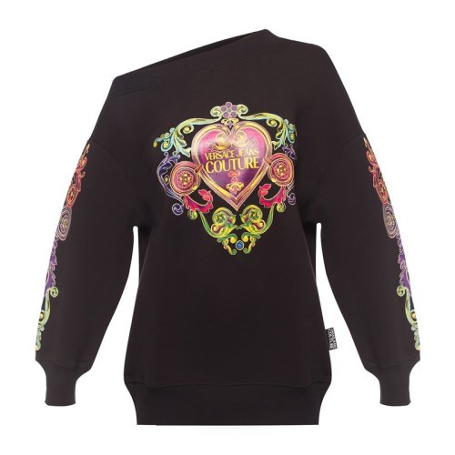  VERSACE JEANS COUTURE 女士黑色棉質衛衣 B6HVB70E 30310 899 PLFSX