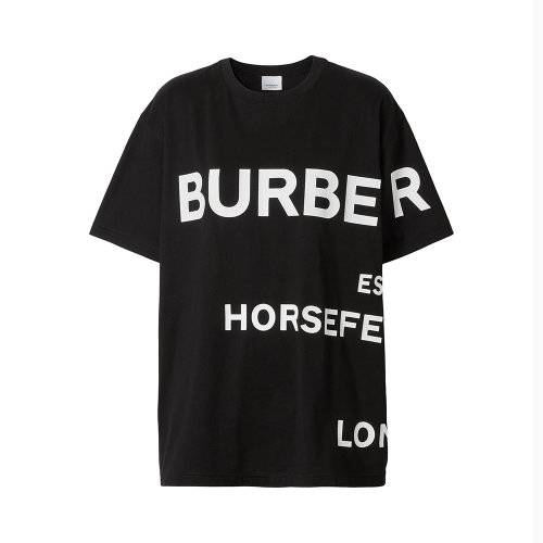BURBERRY/博柏利 女士黑色棉質印花T恤 8040764
