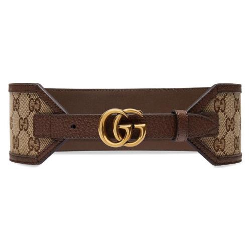  GUCCI古馳 22年秋冬 女士 雙G帶扣寬版腰帶 699752 F6B3G 8442