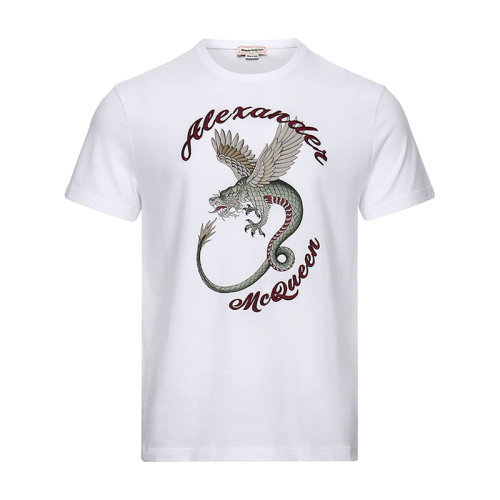 AlexanderMcQueen/亞歷山大麥昆 男士短袖T恤棉質圓領 609578 QOZ92