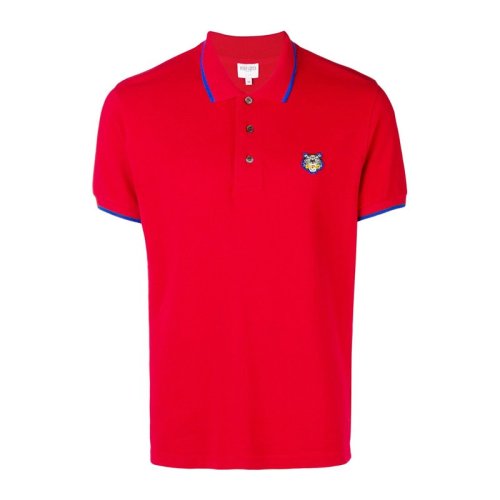 Kenzo/高田賢三   男裝 服飾 純棉虎頭圖案時尚男士短袖POLO衫虎頭胸標