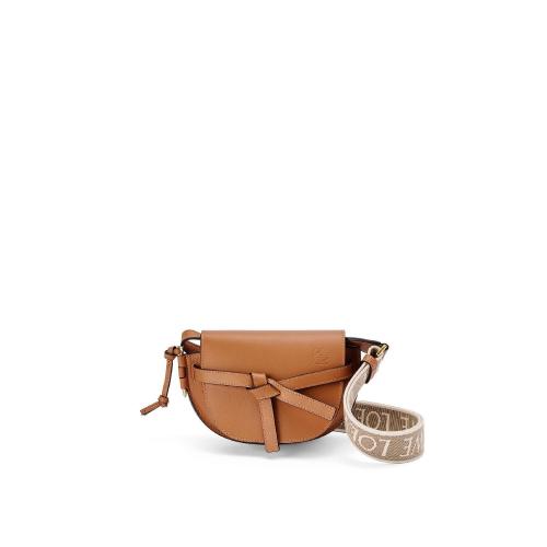  LOEWE羅意威 22年秋冬 女士 單肩包 Mini Gate Dual bag in soft calfskin and jacquard A650N 預定商品1-3周發貨